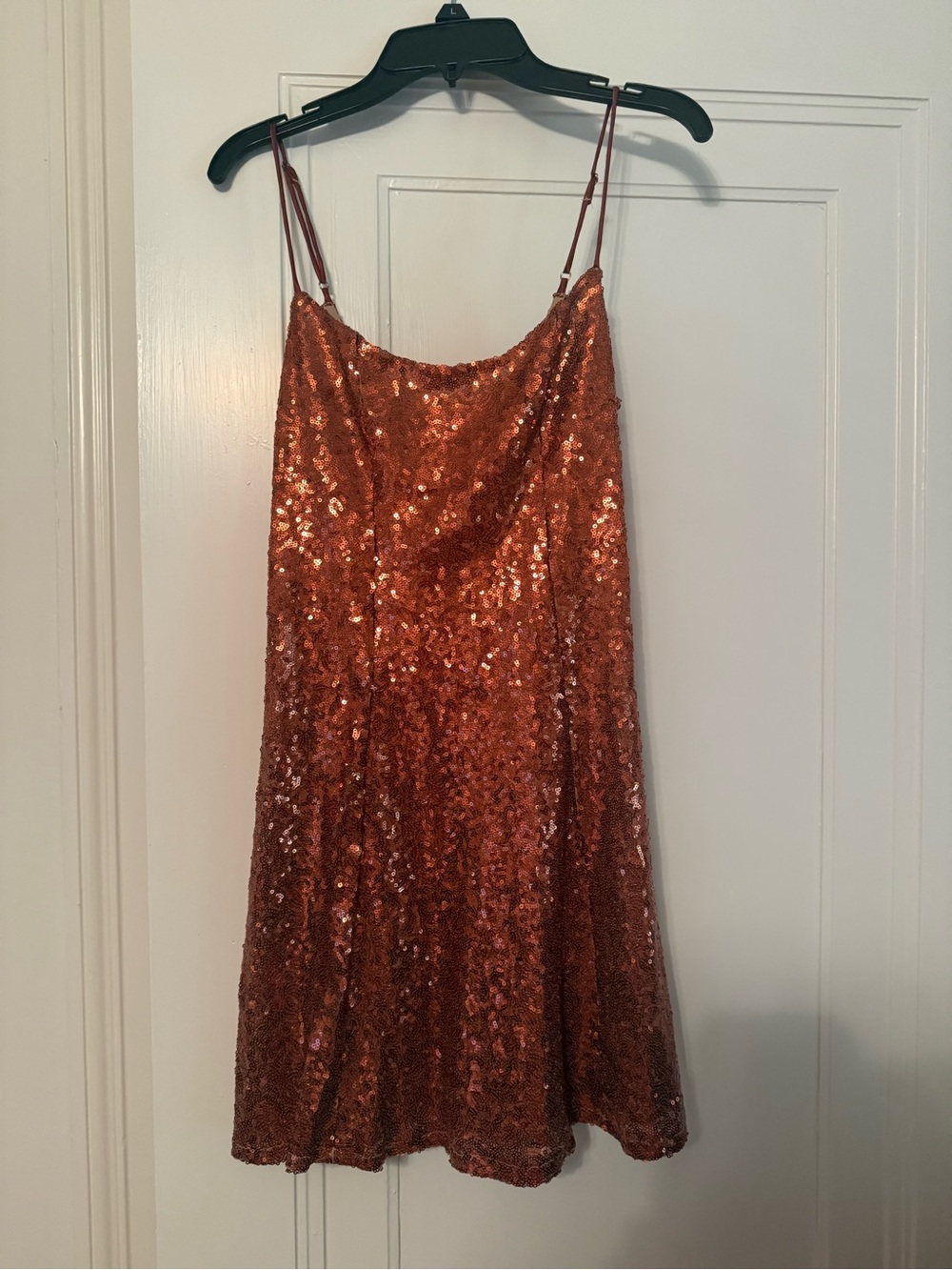 Urban Outfitters Copper Sequin Slip Dress